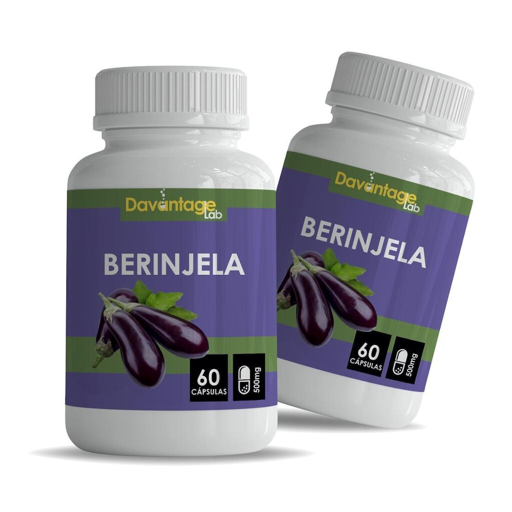 Kit 2 Potes Berinjela 500mg 120 Cápsulas A Verdadeira