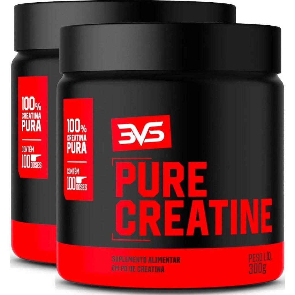 Kit 2 Potes Da Creatina Monohidratada 300g Fórmula Com Matéria prima Importada 3VS Nutrition