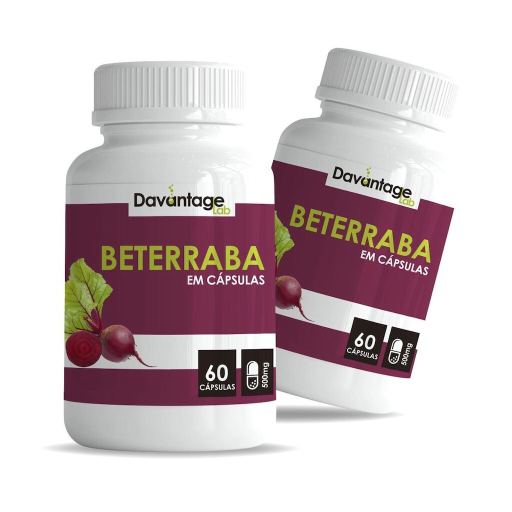 Kit 2 Potes de Beterraba 120 Cápsulas 500mg