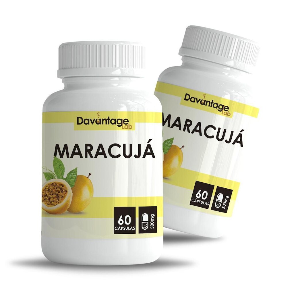 Kit 2 Potes de Maracujá 120 Cápsulas 500mg