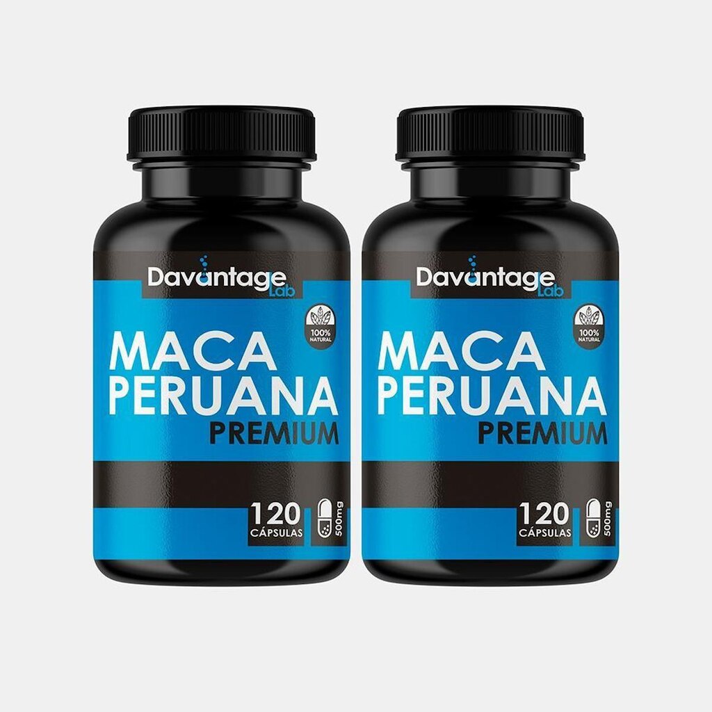 Kit 2 Potes Maca 100 Pura 240 Capsulas 500mg
