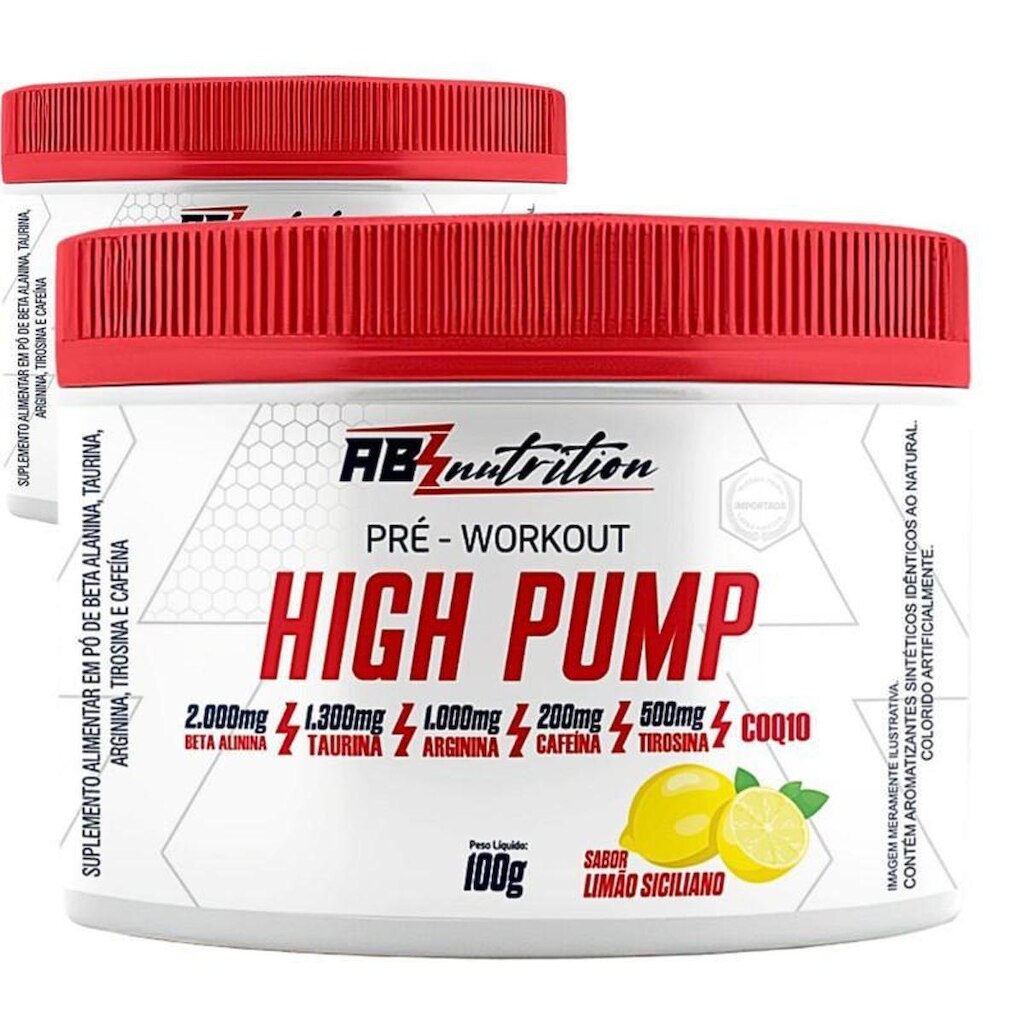 Kit 2 Pré-treino Musculação High Pump Absolut Nutrition 100g