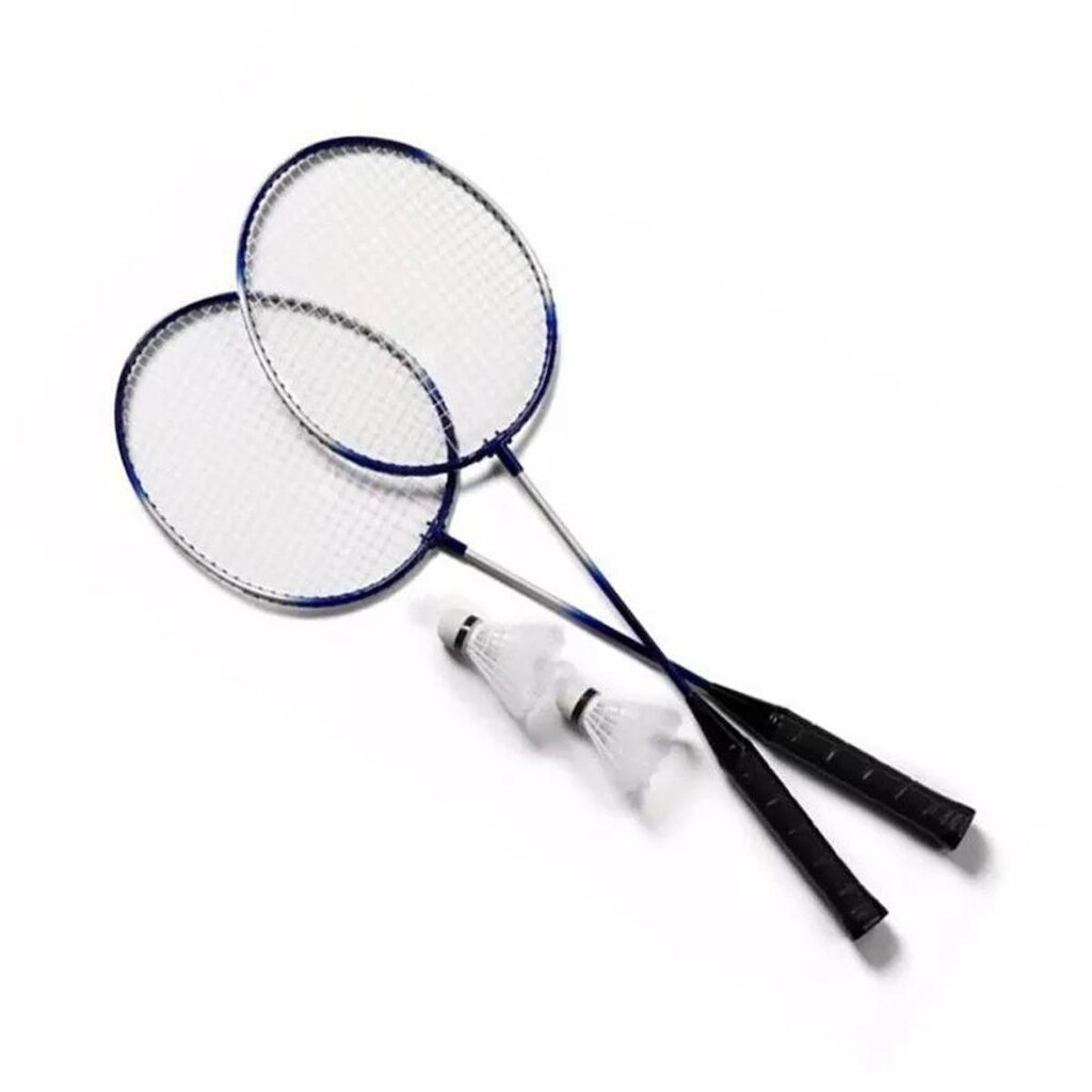 KIT 2 RAQUETES BADMINTON PETECAS E BOLSA