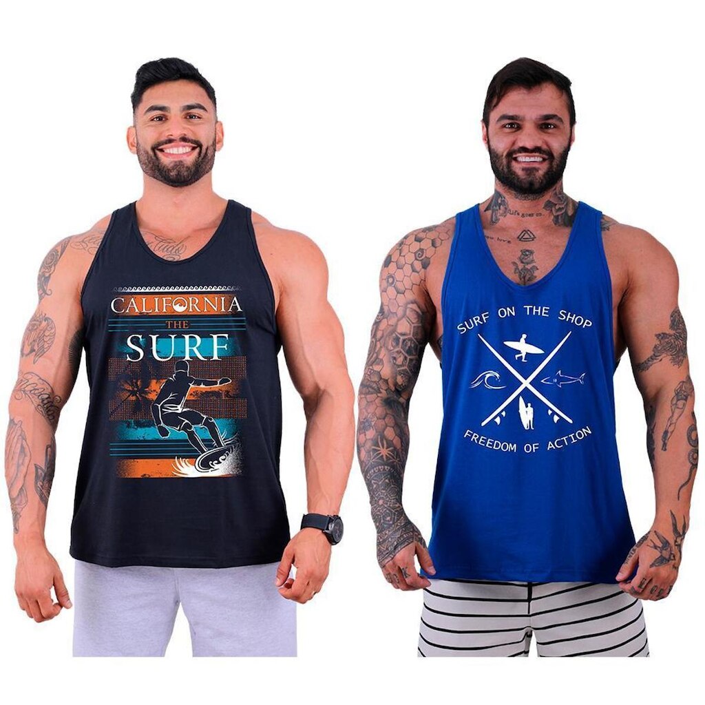 Kit 2 Regata Cavada Masculina MXD SURF Prancha Praia