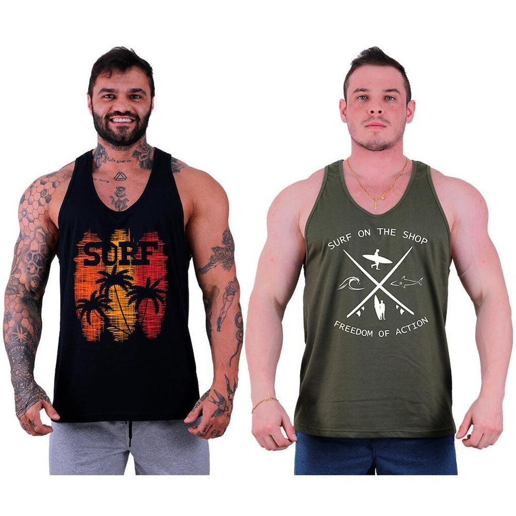 Kit 2 Regata Cavada Masculina MXD SURF Prancha Praia