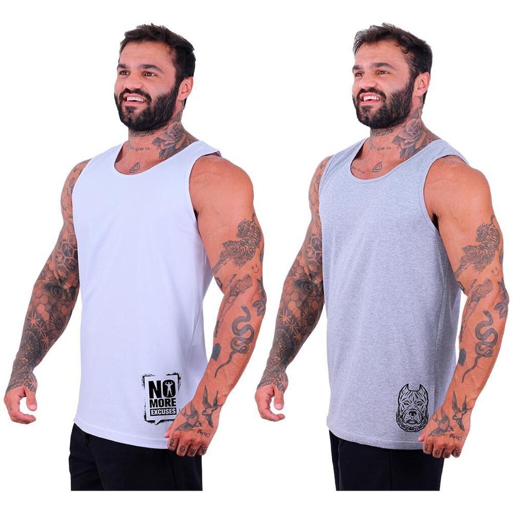 Kit 2 Regata Clássica MXD Conceito No Days Off Big Gym