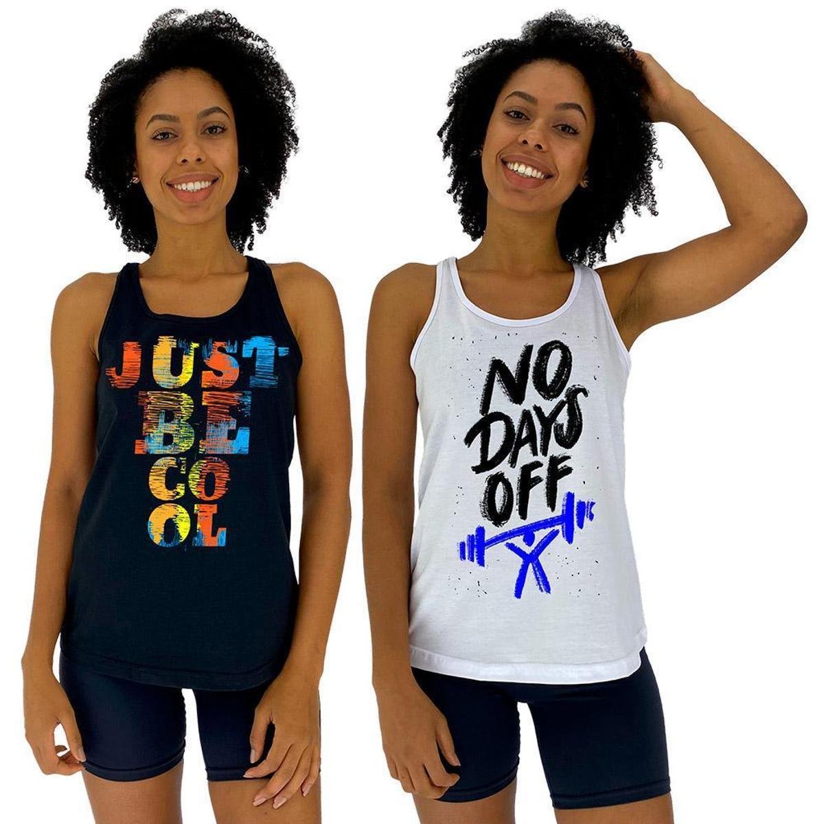 Kit 2 Regata Feminina Recorte Nadador MXD Conceito Casual Fitness Cores Diversas Menor preço em Kit 2 Regata Feminina Recorte Nadador MXD Conceito Casual Fitness Cores Diversas