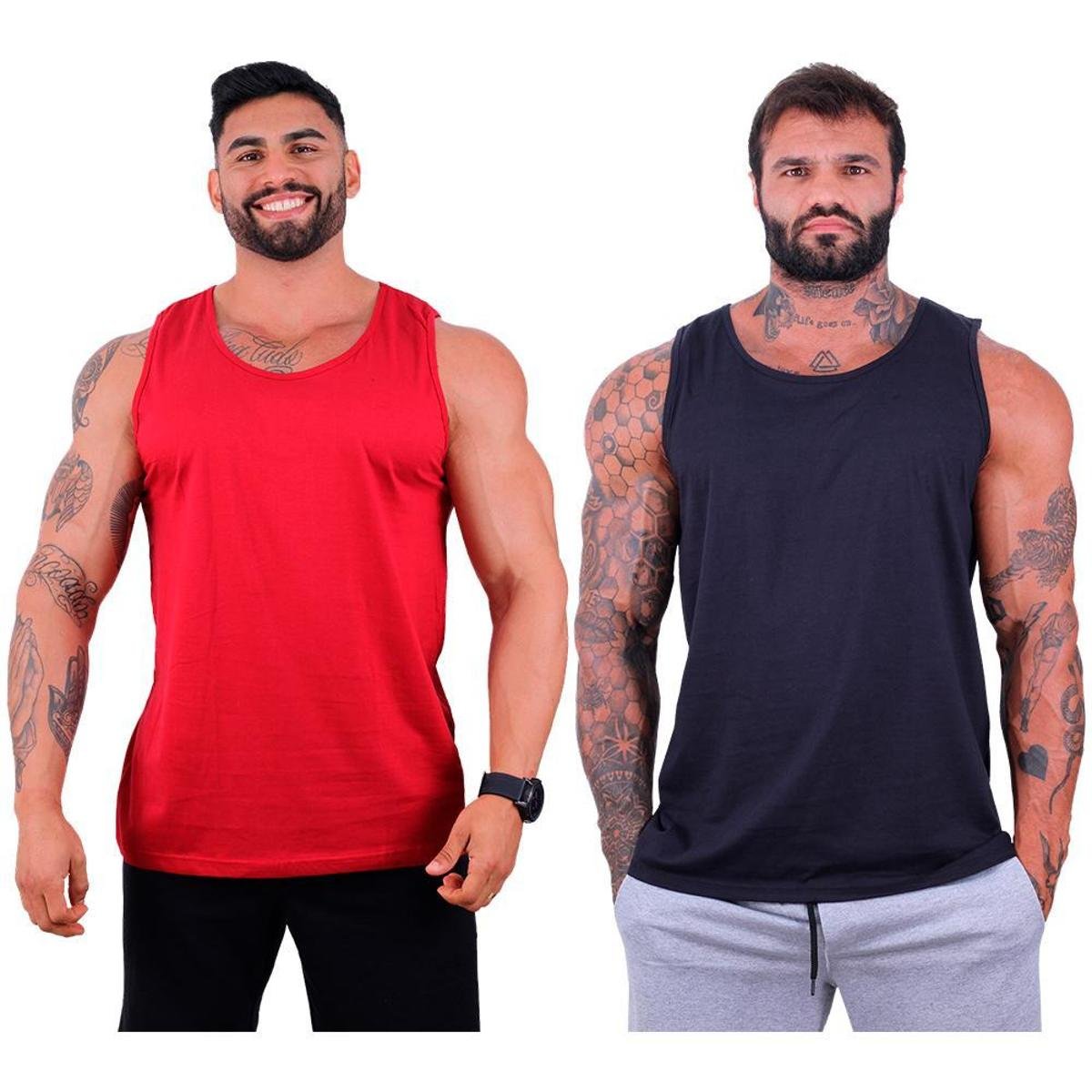 Kit 2 Regatas Clássicas MXD Conceito Slim Cores Básicas e Mescladas Lisas Menor preço em Kit 2 Regatas Clássicas MXD Conceito Slim Cores Básicas e Mescladas Lisas