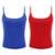Kit 2 Regatas de Alcinha PMC Básica Feminina - Azul e Vermelho M - Azul+Vermelho