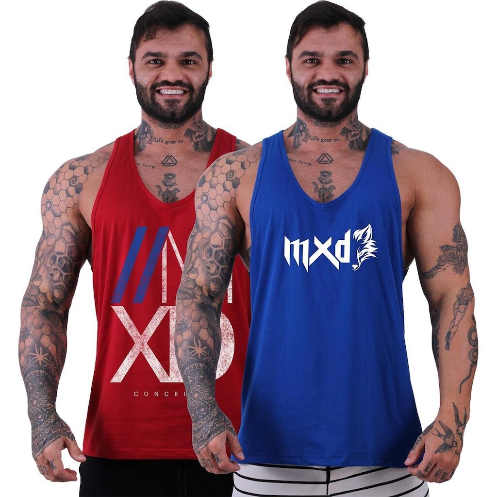 Kit 2 Regatas MXD Conceito Cavada Masculina
