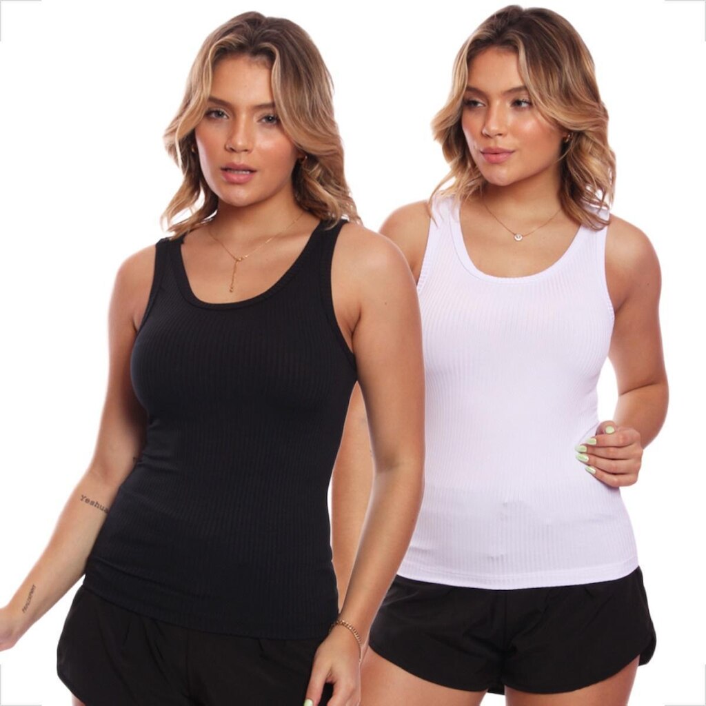 Kit 2 Regatas Nadador Canelada Feminina