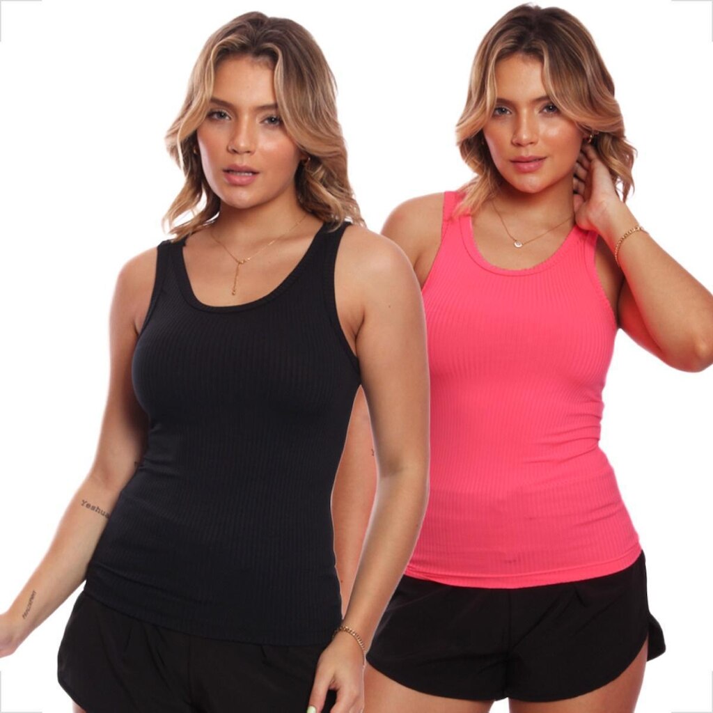 Kit 2 Regatas Nadador Canelada Feminina