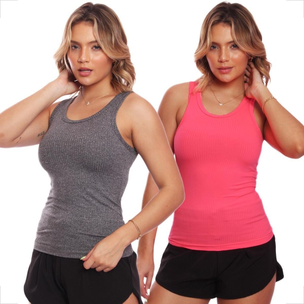 Kit 2 Regatas Nadador Canelada Feminina