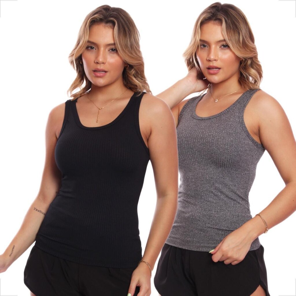 Kit 2 Regatas Nadador Canelada Feminina