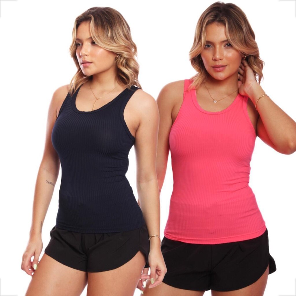 Kit 2 Regatas Nadador Canelada Feminina