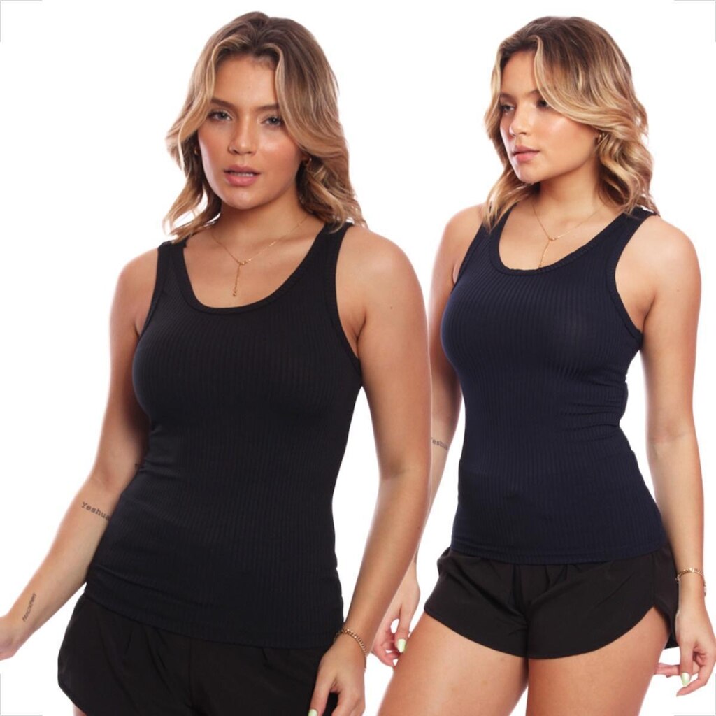 Kit 2 Regatas Nadador Canelada Feminina