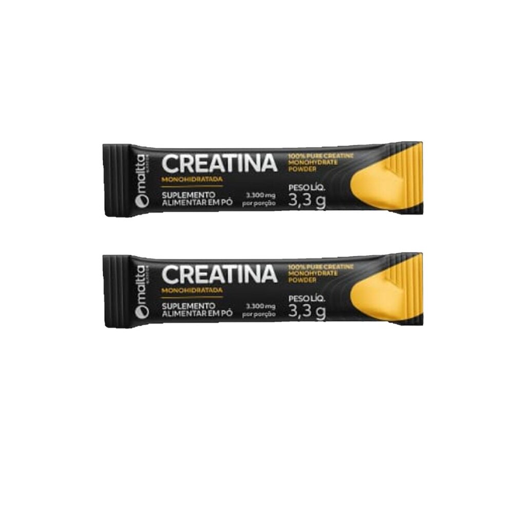 Kit 2 Sachês Creatina em pó 2x1 sachê de 3,3g Sem Sabor Maltta
