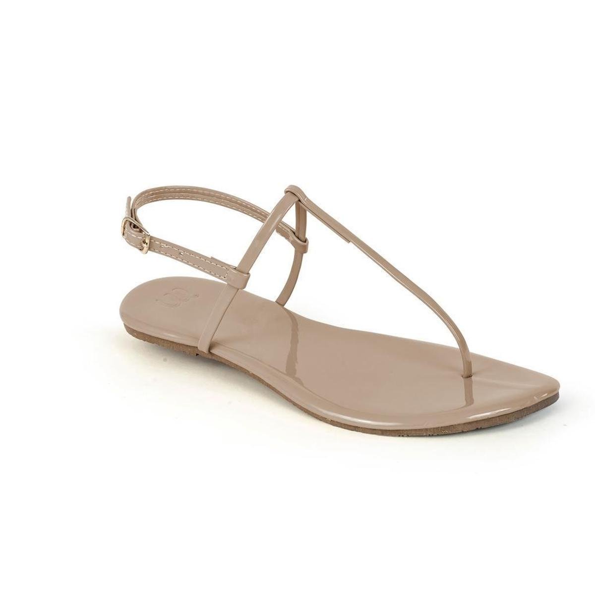 sandalia rasteira de bolinha