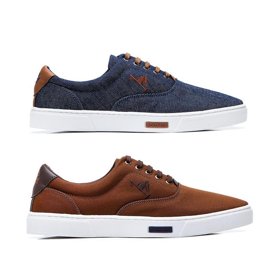 Kit 2 Sapatênis Polo Joy  Masculino Em Lona