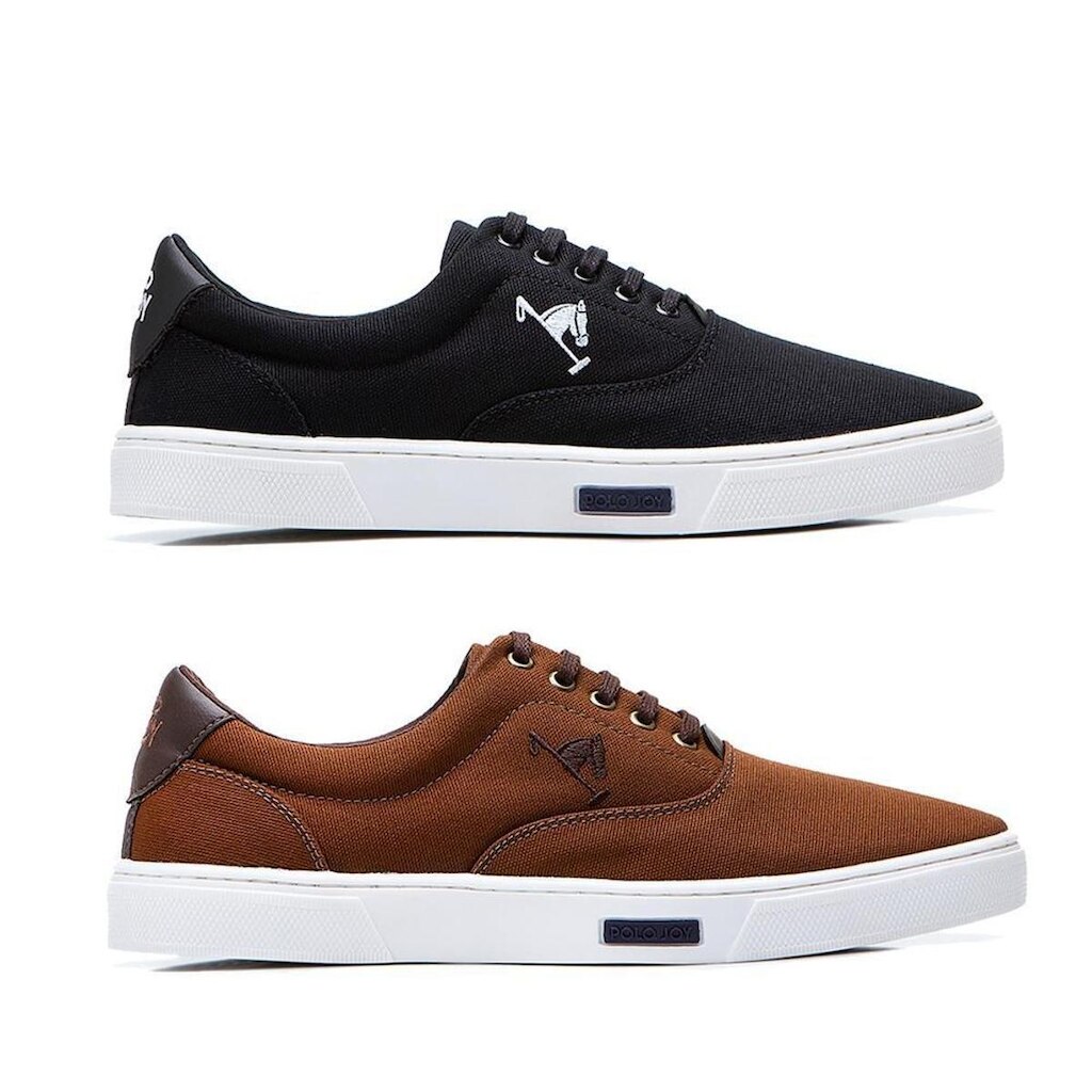 Kit 2 Sapatênis Polo Joy  Masculino Em Lona