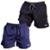 KIT 2 SHORT 2 EM 1 DAGG SPORT ACADEMIA MASCULINO - Preto+Azul