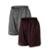 Kit 2 Short Bermuda Plus Size Dry Academia Treino - Cinza+vinho