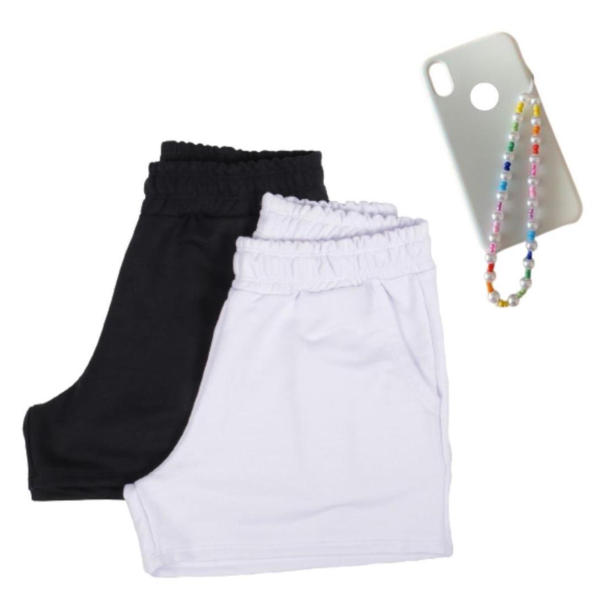 short de moletom feminino curto