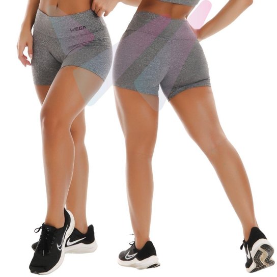 Kit 2 Short Legging Feminino Meia Coxa Cós Alto Pala Dupla Fitness Academia Suplex Shortinho Leg - Cinza Menor preço em Kit 2 Short Legging Feminino Meia Coxa Cós Alto Pala Dupla Fitness Academia Suplex Shortinho Leg - Cinza