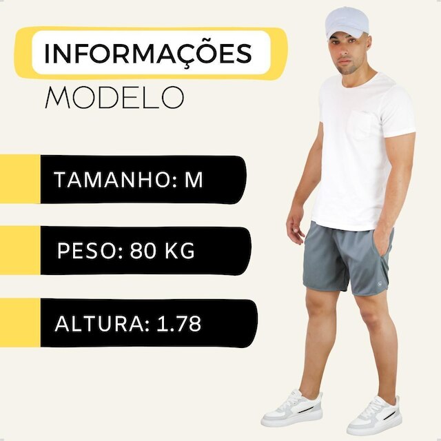 Kit 2 Short Masculino Tactel com Elastano Bermuda Curta Praia Academia Treino