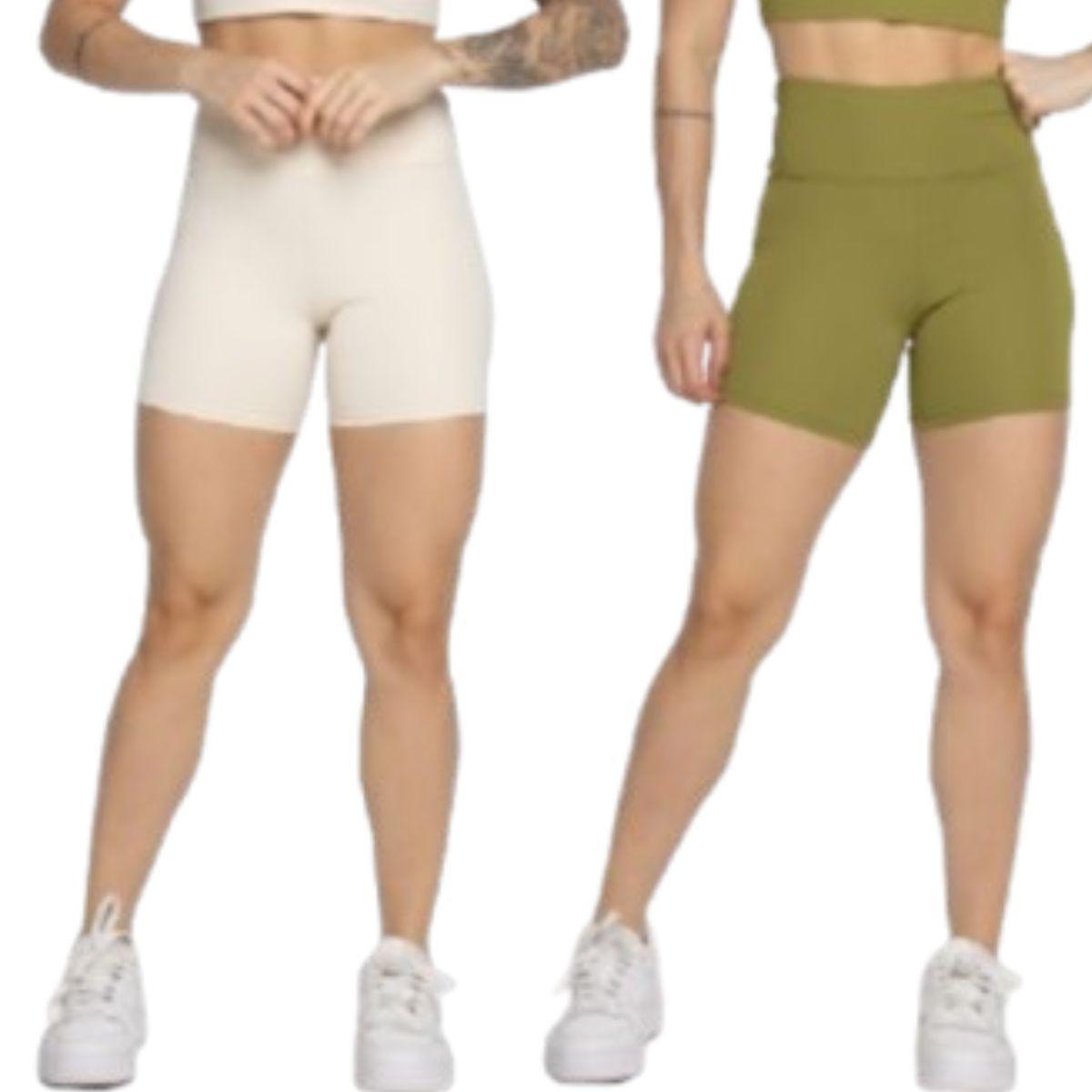 KIT 2 Short Smart Verão Dia a Dia Serra e Mar Shortinho Treino Academia Confortavel Moda Fitness