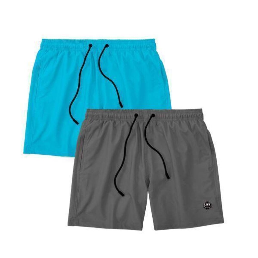 Kit 2 Shorts Bermuda Masculino Básico Mauricinho Tactel
