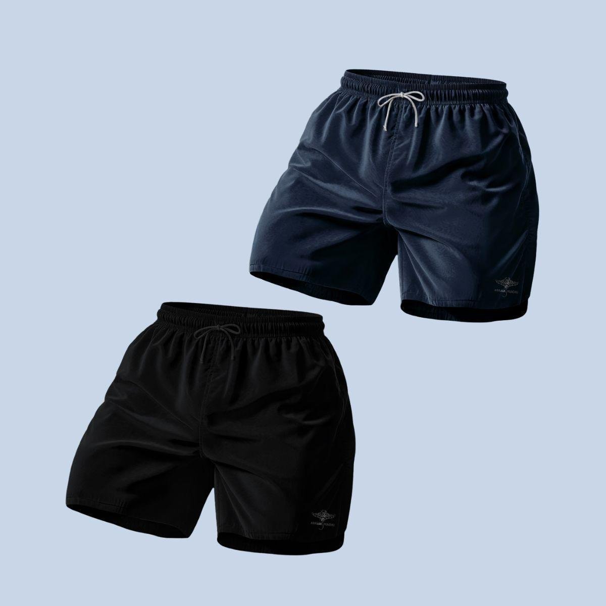 Kit 2 Shorts Bermuda Mauricinho Masculino Praia Academia Básico Casual
