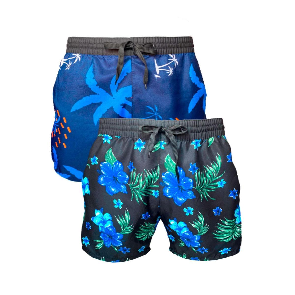 short de praia colorido