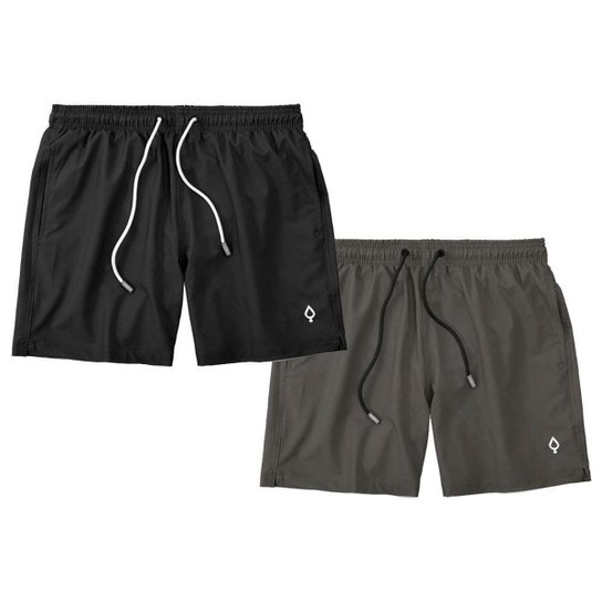 Kit 2 Shorts Bermudas Liso Lisa Masculino Tactel Básico Moda Básica - Preto+Cinza é ruim? Kit 2 Shorts Bermudas Liso Lisa Masculino Tactel Básico Moda Básica - Preto+Cinza é boa?