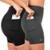 Kit 2 Shorts ElementFit com Bolso Para Corrida Suplex Poliamida Feminino - Preto+Cinza
