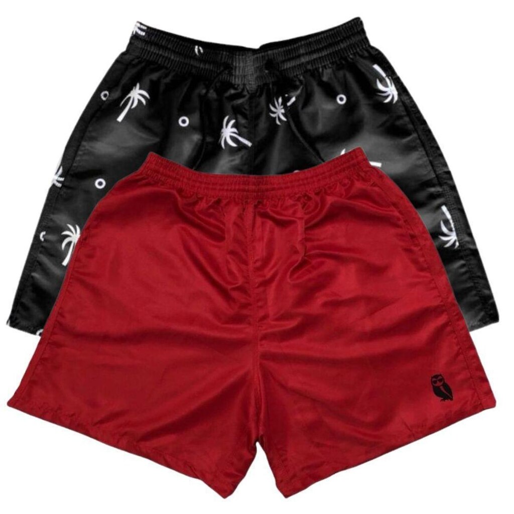 Kit 2 Shorts Hyve Plus Size Tactel Com Bolsos Masculino