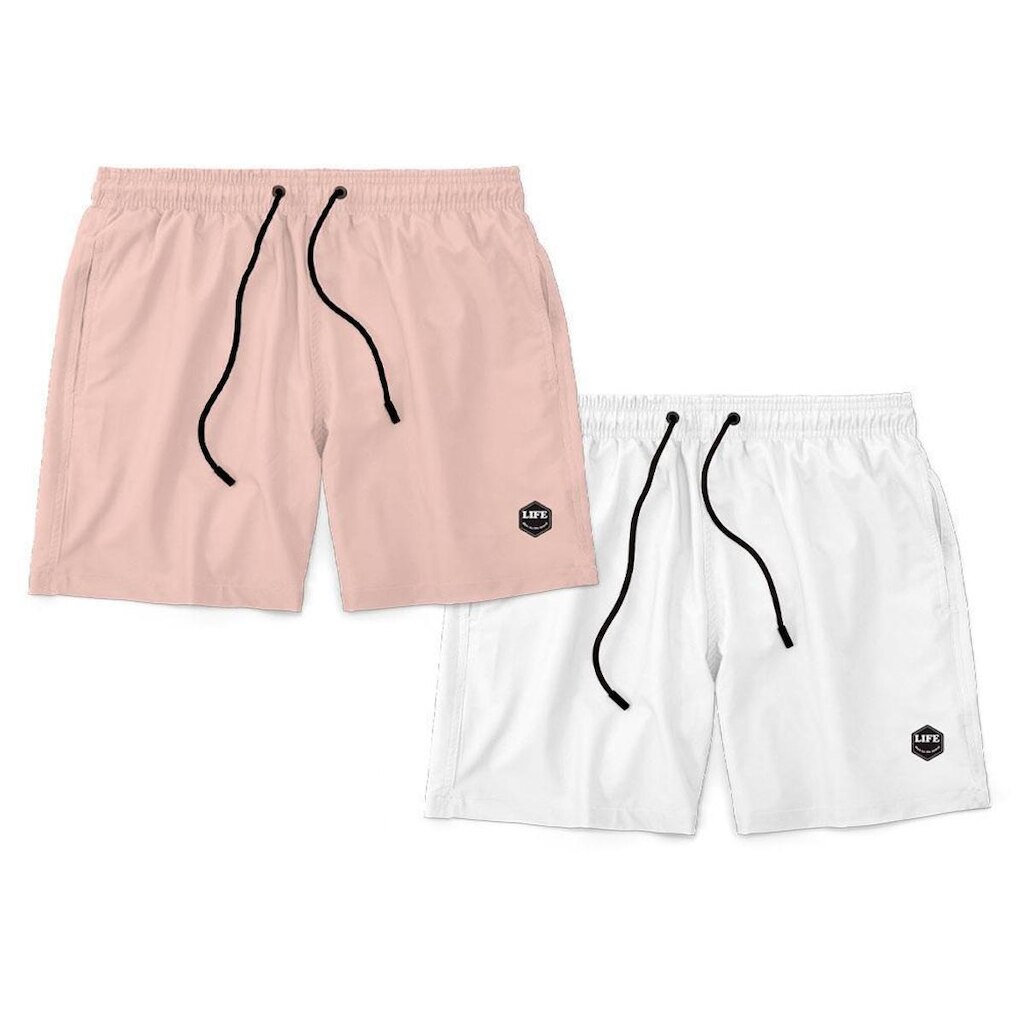 Kit 2 Shorts Life Básico Tactel Masculino