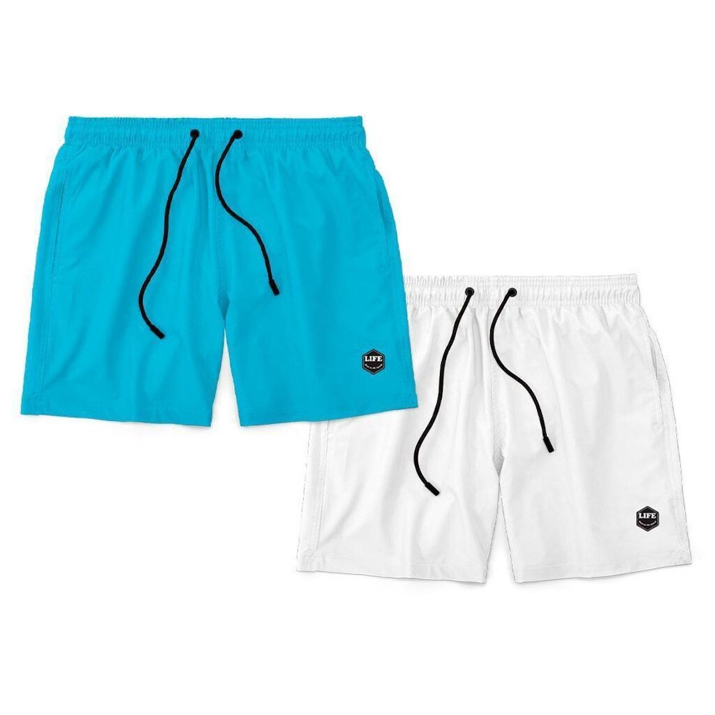 Kit 2 Shorts Life Básico Tactel Masculino