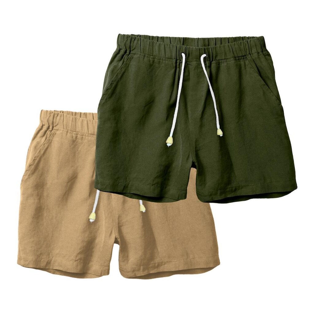 Kit 2 Shorts Linho Premium Bermuda Masculina Moderno e Leve