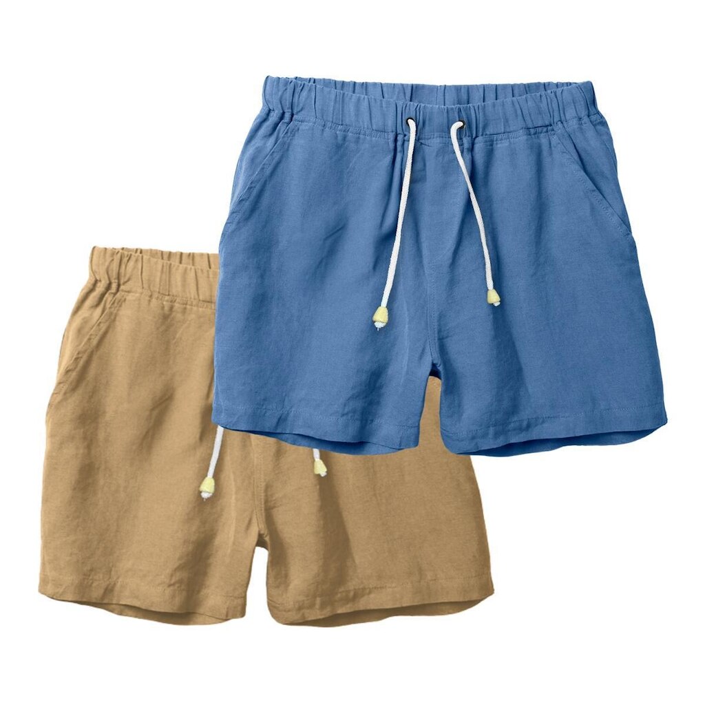 Kit 2 Shorts Linho Premium Bermuda Masculina Moderno e Leve