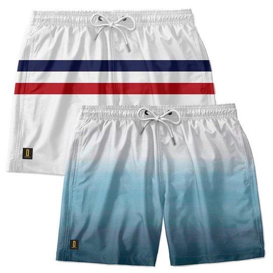 Kit 2 Shorts Masculino Bermuda Praia Ajustável Mauricinho Jr - Verde Menor preço em Kit 2 Shorts Masculino Bermuda Praia Ajustável Mauricinho Jr - Verde
