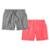 Kit 2 Shorts Resina Bermuda Praia Tactel Liso Masculino Mauricinho - Cinza+Laranja