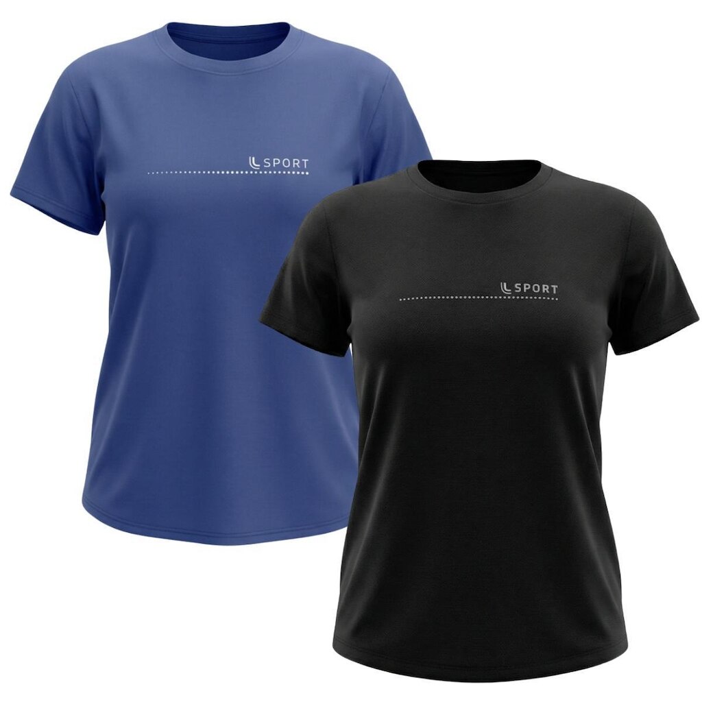 Kit 2 T-Shirt Lupo Poliamida Basic Feminina