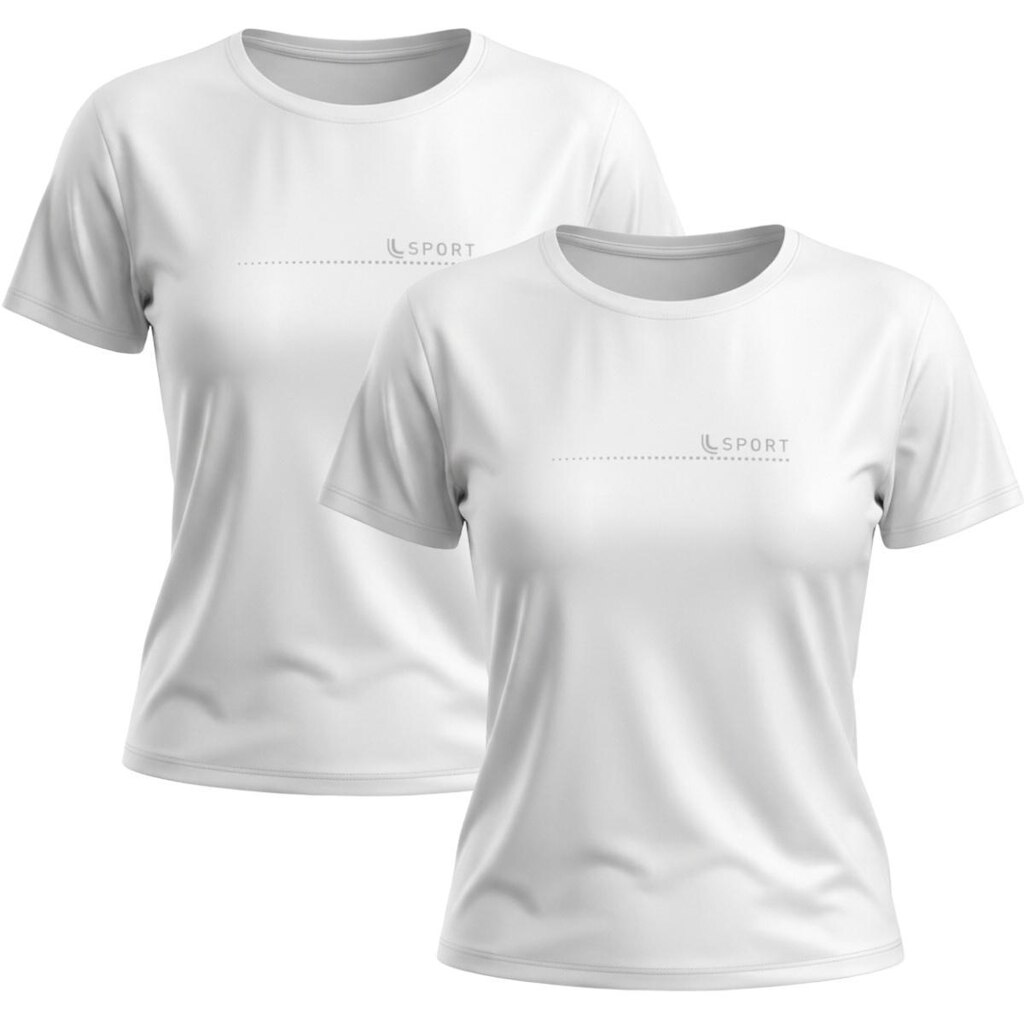 Kit 2 T-Shirts Feminina Lupo Proteção Solar UV