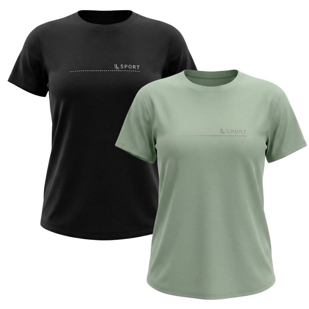 Kit 2 T-Shirts Feminina Lupo Proteção Solar UV
