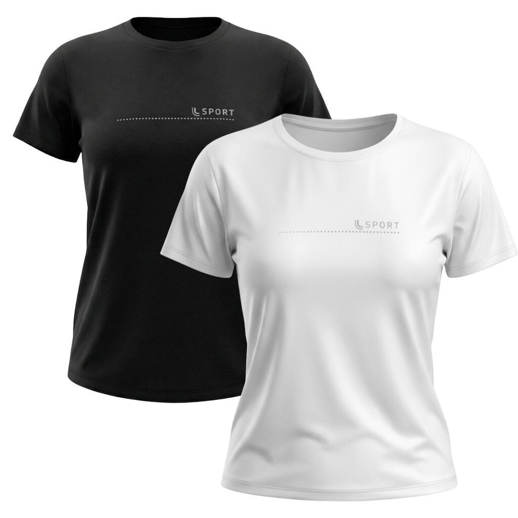 Kit 2 T-Shirts Feminina Lupo Proteção Solar UV