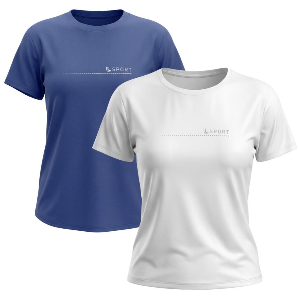 Kit 2 T-Shirts Feminina Lupo Proteção Solar UV