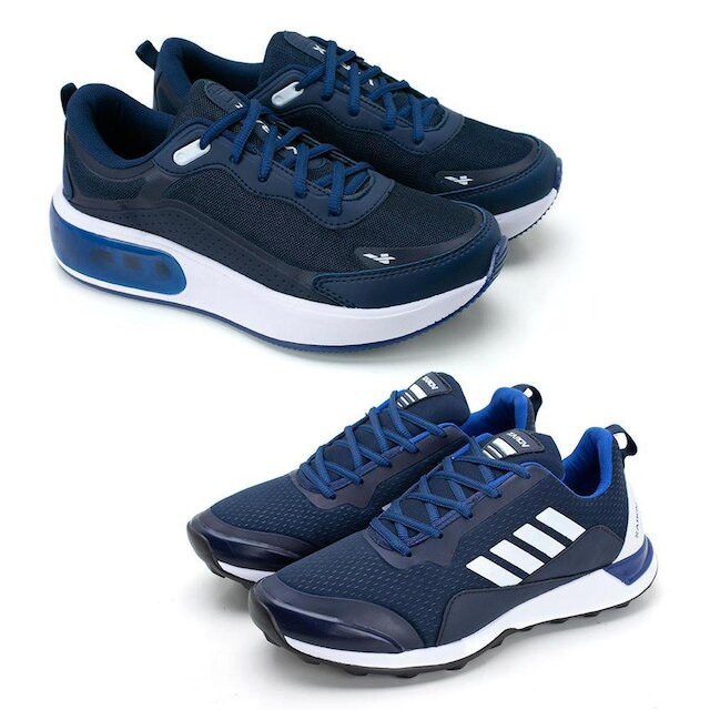 Kit 2 Tênis Caminhada Masculino Amortecimento Macio Casual - Azul é boa?