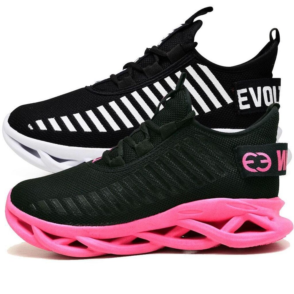 Kit 2 Tênis Easy Style Feminino Evoltenn Solado Trançado Moderno