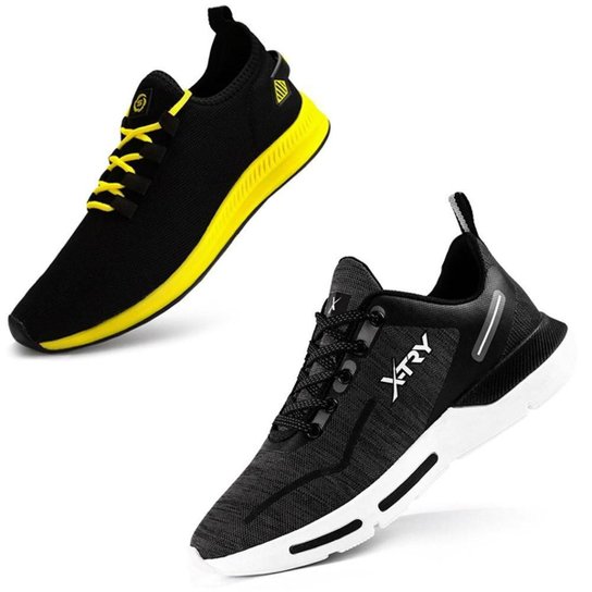 Kit 2 Tênis Esportivo Masculino Treino Academia Cadarço SapatoFran - Preto Menor preço em Kit 2 Tênis Esportivo Masculino Treino Academia Cadarço SapatoFran - Preto